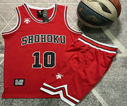 Slam Dunk Shohoku School Basketball Team #10 Red NBA Suit