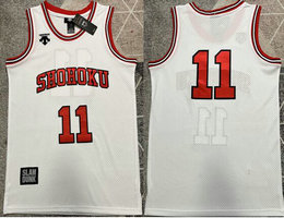 Slam Dunk Shohoku School Basketball Team #11 White NBA Jersey