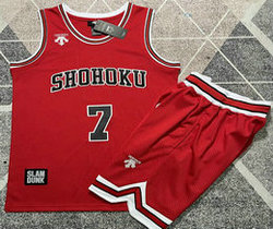 Slam Dunk Shohoku School Basketball Team #7 Red NBA Shorts