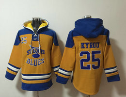 St. Louis Blues #25 Jordan Kyrou Stitched Hooded Sweatshirt