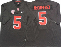 Stanford Cardinal #5 Christian McCaffrey Black Vapor Untouchable Stitched College Jersey