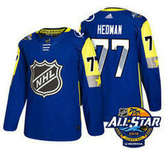 Tampa Bay Lightning #77 Victor Hedman Blue 2018 NHL All-Star Stitched Ice Hockey Jersey