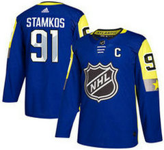 Tampa Bay Lightning #91 Steven Stamkos Blue 2018 NHL All-Star Stitched Ice Hockey Jersey