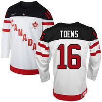 Team Canada #16 Jonathan Toews White 100th Anniversary Authentic Stitched NHL Jerseys