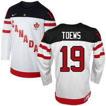 Team Canada #19 Jonathan Toews White 100th Anniversary Authentic Stitched NHL Jerseys