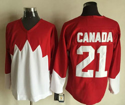 Team Canada #21 Canada 1972 CCM Throwback Hockey Red Authentic Stitched NHL Jerseys
