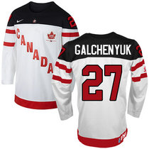 Team Canada #27 Alex Galchenyuk White 100th Anniversary Authentic Stitched NHL Jerseys