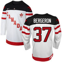 Team Canada #37 Patrice Bergeron White 100th Anniversary Authentic Stitched NHL Jerseys