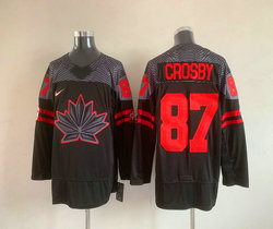Team Canada #87 Sidney Crosby Black 2022 Beijing Winter Olympic Stitched NHL Jersey