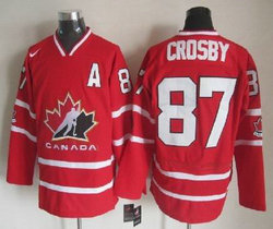 Team Canada #87 Sidney Crosby Red Stitched NHL Jerseys