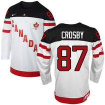 Team Canada #87 Sidney Crosby White 100th Anniversary Authentic Stitched NHL Jerseys