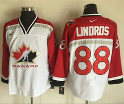 Team Canada #88 Eric Lindros White Nike 1998 Olympic Throwback Stitched Hockey Jersey