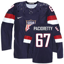 Team USA #67 Max Pacioretty Navy Blue Away 2014 Olympic Authentic Stitched Hockey Jersey