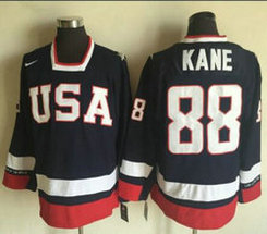 Team USA #88 Patrick Kane Navy Blue Stitched NHL Jersey