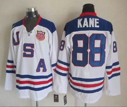 Team USA #88 Patrick Kane White Stitched NHL Jersey