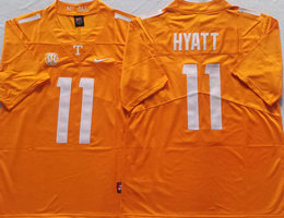 Tennessee Volunteers #11 Jalin Hyatt Orange Stitched NCAA College Football Jersey