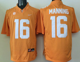Tennessee Volunteers #16 Peyton Manning Orange College Authentic Stitched NCAA Jersey