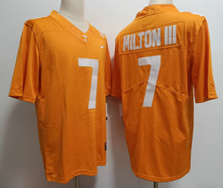 Tennessee Volunteers #7 Joe Milton III Orange Authentic stitched Football jersey