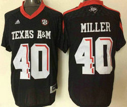 Texas A&M Aggies #40 Von Miller Black Authentic Stitched College NCAA Jersey