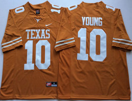 Texas Longhorns #10 Vince Young Yellow Stitched NCAA College Football Jersey