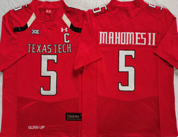 Texas Tech Red Raiders #5 Patrick Mahomes Red Vapor Untouchable Authentic Stitched NCAA Jersey