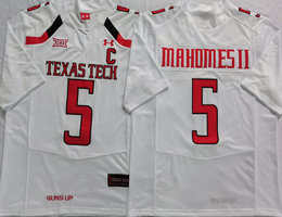Texas Tech Red Raiders #5 Patrick Mahomes White Vapor Untouchable Authentic Stitched NCAA Jersey