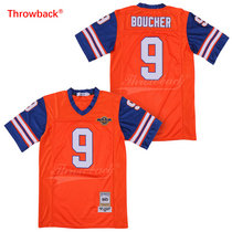 The Waterboy #9 Bobby Boucher 50th Anniversary Orange Movie Throwback Authentic Sitched Football Jersey