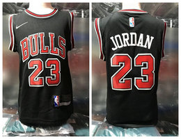 Toddler Chicago Bulls #23 Michael Jordan Black Authentic Stitched NBA Jersey