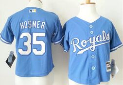 Toddler Kansas City Royals #35 Eric Hosmer Powder Blue New Majestic Authentic stitched MLB jersey
