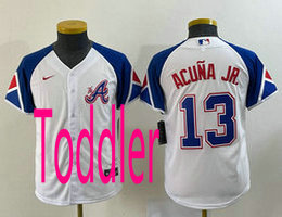 Toddler Nike Atlanta Braves #13 Ronald Acuna Jr 2023 City Authentic Stitched MLB Jersey