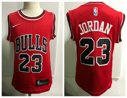 Toddler Nike Chicago Bulls #23 Michael Jordan Red Authentic Stitched NBA Jersey