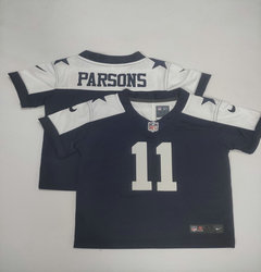 Toddler Nike Dallas Cowboys #11 Micah Parsons Blue Thanksgiving Authentic Stitched NFL Jersey