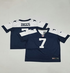 Toddler Nike Dallas Cowboys #7 Trevon Diggs Blue Thanksgiving Authentic Stitched NFL Jersey