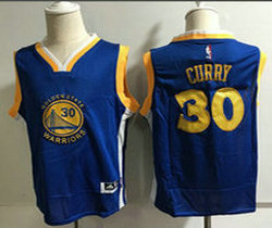 Toddler Nike Golden State Warriors #30 Stephen Curry Blue Authentic Stitched NBA Jersey