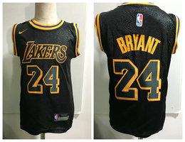 Toddler Nike Los Angeles Lakers #24 Kobe Bryant Black City Authentic Stitched NBA Jersey