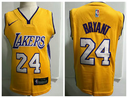 Toddler Nike Los Angeles Lakers #24 Kobe Bryant Gold Authentic Stitched NBA Jersey