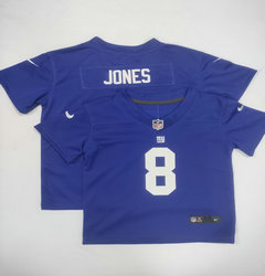 Toddler Nike New York Giants #8 Daniel Jones Blue Authentic Stitched NFL Jersey