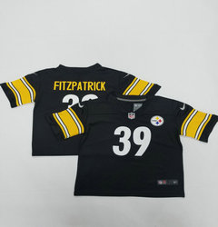 Toddler Nike Pittsburgh Steelers #39 Minkah Fitzpatrick Black Authentic Stitched NFL Jersey