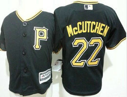Toddler Pittsburgh Pirates #22 Andrew McCutchen Black New Majestic Authentic Stitched MLB Jersey