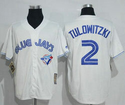Toronto Blue Jays #2 Troy Tulowitzki Home White Cooperstown Throwback Authentic Stitched MLB Jersey