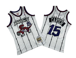 Toronto Raptors #15 Vince Carter White 1998-99 Hardwood Classics Authentic Stitched NBA Jersey