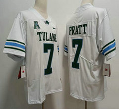 Tulane Green Wave #7 Michael Pratt White Vapor Untouchable College Football Jersey