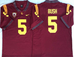 USC Trojans #5 Reggie Bush Red Vapor Untouchable Stitched College Jersey