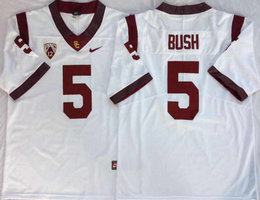 USC Trojans #5 Reggie Bush White Vapor Untouchable Stitched College Jersey