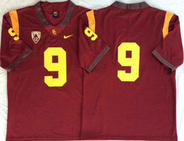 USC Trojans #9 JuJu Smith-Schuster Red Vapor Untouchable Stitched College Jersey