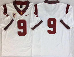 USC Trojans #9 JuJu Smith-Schuster White Vapor Untouchable Stitched College Jersey