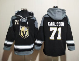Vegas Golden Knights #71 William Karlsson Black All Stitched Hooded Sweatshirt