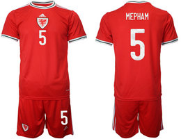 Wales home #5 MEPHAM 2022 World Cup National Soccer Jersey
