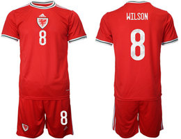 Wales home #8 WILSON 2022 World Cup National Soccer Jersey
