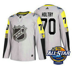 Washington Capitals #70 Braden Holtby Grey 2018 NHL All-Star Stitched Ice Hockey Jersey